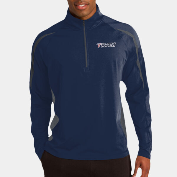 Sport-Tek® Sport-Wick® Stretch 1/2-Zip Colorblock Pullover Thumbnail